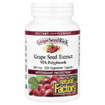 GrapeSeedRich®, экстракт виноградных косточек, 100 мг, 120 вегетарианских капсул — Natural Factors