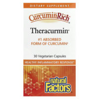 CurcuminRich, Theracurmin, куркумин, 30 мг, 30 вегетарианских капсул — Natural Factors