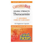 CurcuminRich®, Theracurmin®, 60 мг, 120 вегетарианских капсул — Natural Factors