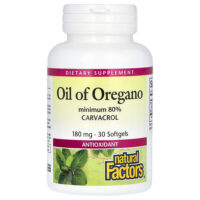 Масло орегано, 180 мг, 30 мягких таблеток — Natural Factors