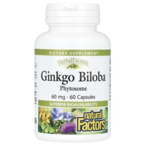гинкго билоба, фитосома, 60 мг, 60 капсул — Natural Factors