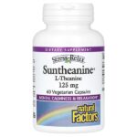 Stress-Relax, Suntheanine, L-теанин, 60 вегетарианских капсул (125 мг в 1 капсуле) — Natural Factors