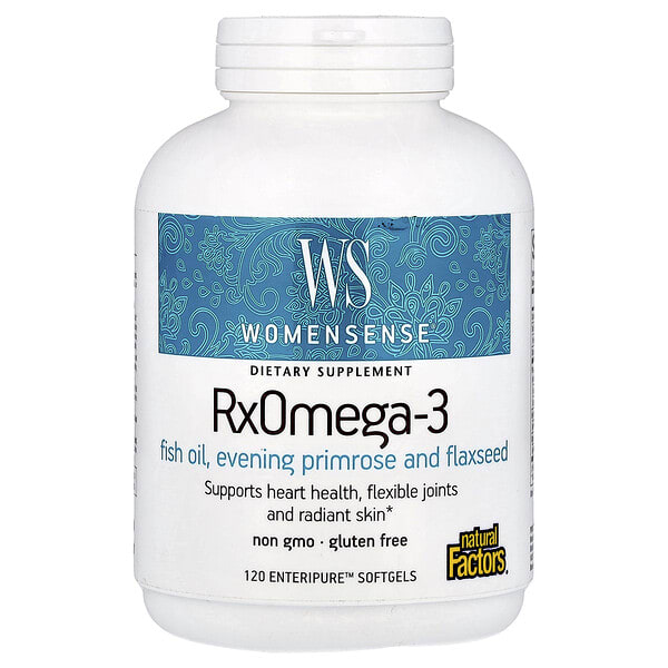 nfs04913_v_47.jpg WomenSense®, RxOmega-3, рыбий жир, 120 капсул Enteripure™ — Natural Factors