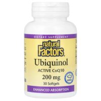 убихинол, 200 мг, 30 капсул — Natural Factors