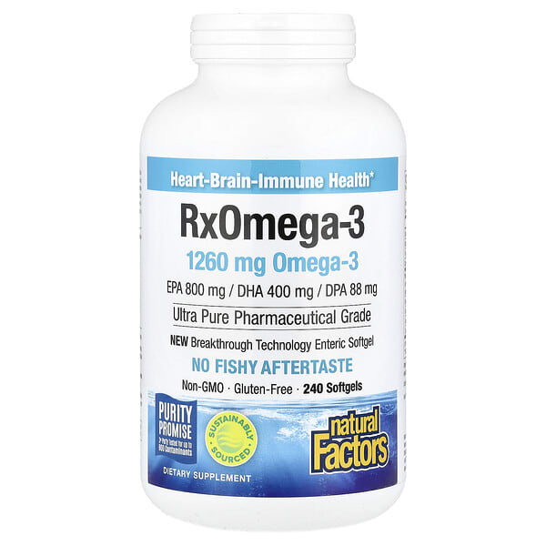 nfs35491_v_62.jpg Rx Omega-3, омега-3, 240 капсул (630 мг в 1 капсуле) — Natural Factors