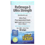 RxOmega-3, омега-3 повышенной силы действия, 150 капсул (1075 мг в 1 капсуле) — Natural Factors