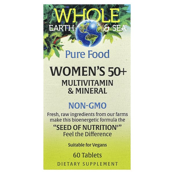 nfs35501_v_57.jpg Whole Earth & Sea®, мультивитамины и минералы для женщин старше 50 лет, 60 таблеток — Natural Factors
