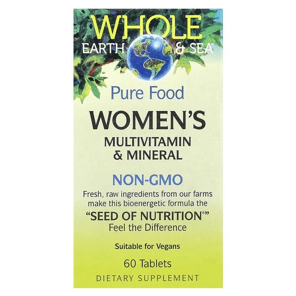 nfs35502_v_57.jpg Whole Earth & Sea®, мультивитамины и минералы для женщин, 60 таблеток — Natural Factors