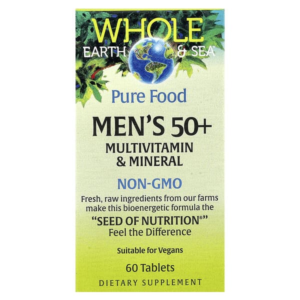 nfs35503_v_54.jpg Whole Earth & Sea, мультивитаминный и минеральный комплекс для мужчин старше 50 лет, 60 таблеток — Natural Factors