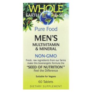 Whole Earth & Sea®, мультивитамины и минералы для мужчин, 60 таблеток — Natural Factors