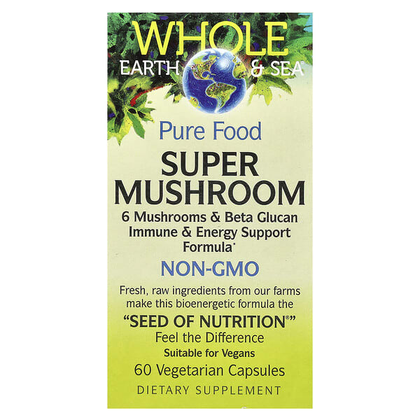 nfs35510_v_47.jpg Whole Earth & Sea®, супергриб, 60 вегетарианских капсул — Natural Factors