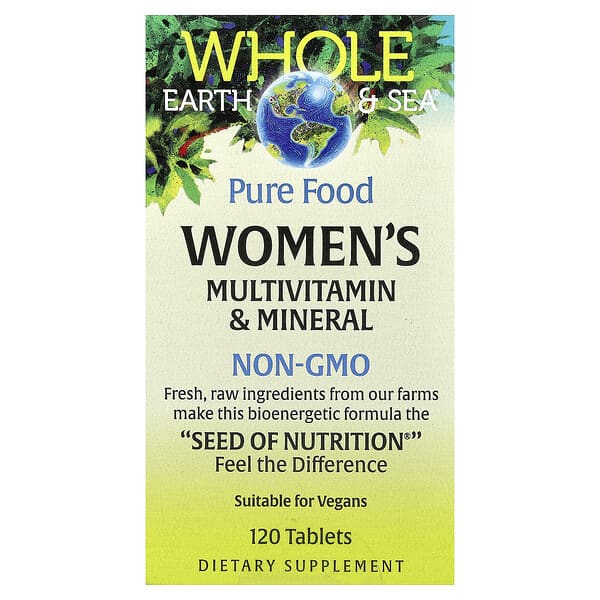 nfs35520_v_22.jpg Whole Earth & Sea®, мультивитамины и минералы для женщин, 120 таблеток — Natural Factors