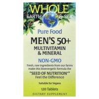 Whole Earth & Sea®, мультивитамины и минералы для мужчин старше 50 лет, 120 таблеток — Natural Factors