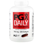 PGX Daily, мягкие желатиновые капсулы с матрицей сверхвысокого качества, 750 мг, 240 мягких желатиновых капсул — Natural Factors