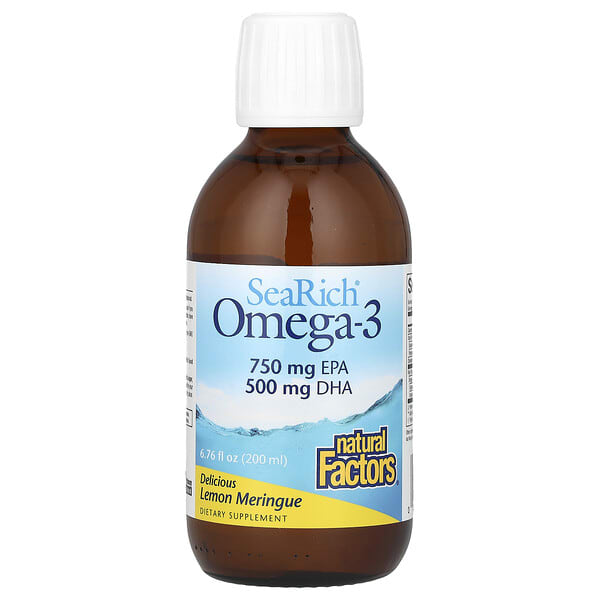 nfs35740_v_27.jpg SeaRich Omega-3, лимонное безе, 200 мл (6,76 жидк. унции) — Natural Factors