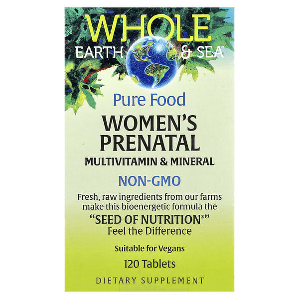 nfs35748_v_20.jpg Whole Earth & Sea®, пренатальные мультивитамины и минералы для женщин, 120 таблеток — Natural Factors