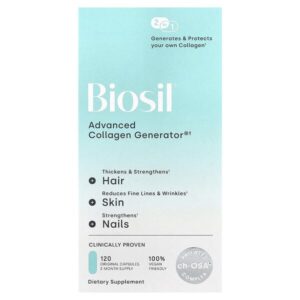 Advanced Collagen Generator®, средство для стимулирования производства коллагена, 120 оригинальных капсул — Biosil