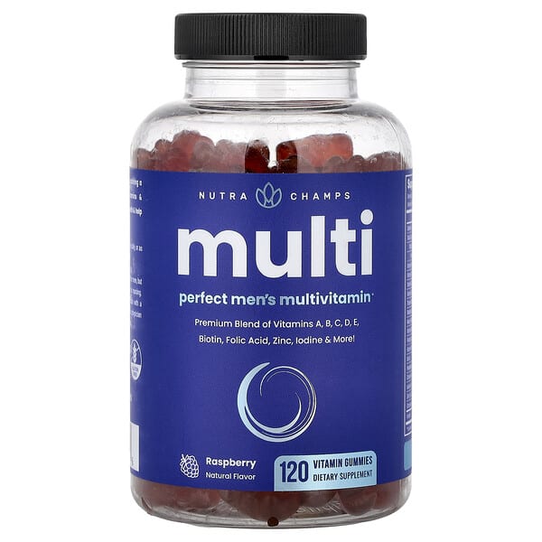 nhp50055_v_24.jpg Multi, Perfect Men, жевательные мультивитамины для мужчин, со вкусом малины, 120 жевательных витаминов — NutraChamps