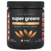 Super Greens, с суперфудом, пробиотиками и ферментами, манго, 264 г (9,31 унции) — NutraChamps