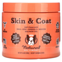 Skin & Hair, для собак всех возрастов, 90 мягких жевательных таблеток, 270 г (9,5 унции) — Natural Dog Company