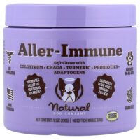 Aller-Immune, добавка для собак любого возраста, 90 жевательных таблеток, 270 г (9,5 унции) — Natural Dog Company