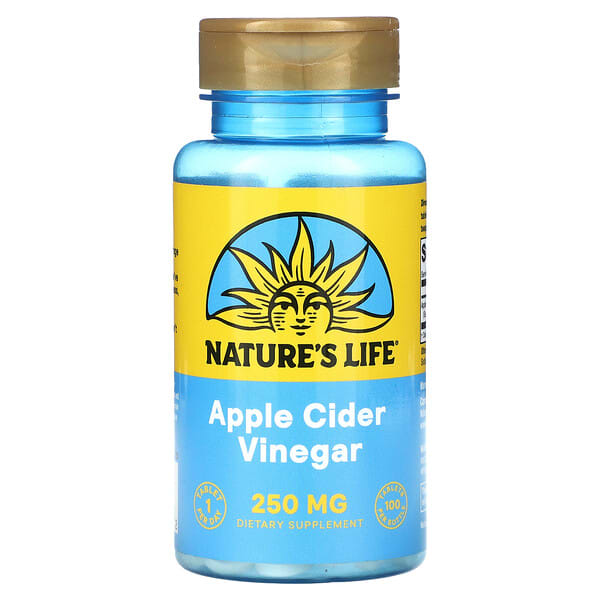 nli00115_v_8.jpg Яблочный уксус, 250 мг, 100 таблеток — Nature's Life