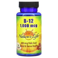 Витамин B-12, 1000 мкг, 100 таблеток — Nature's Life