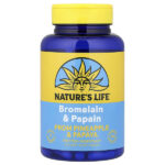 бромелаин и папаин, 100 капсул — Nature's Life