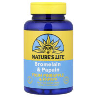 бромелаин и папаин, 100 капсул — Nature's Life
