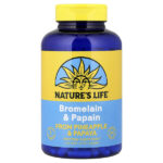 бромелаин и папаин, 250 капсул — Nature's Life