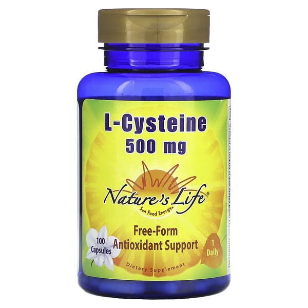 nli00363_v_8.jpg L-цистеин, 500 мг, 100 капсул — Nature's Life