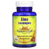 Леденцы с цинком, апельсин`` 50 пастилок — Nature's Life