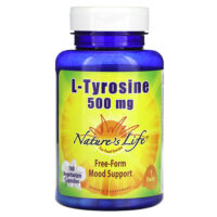 L-тирозин, 500 мг, 100 вегетарианских капсул — Nature's Life
