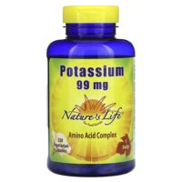 Калий, 99 мг, 250 вегетарианских капсул — Nature's Life