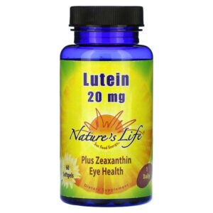лютеин, 20 мг, 60 капсул — Nature's Life