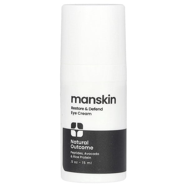 nlo94333_v_19.jpg Manskin Restore & Defend, крем для кожи вокруг глаз, без отдушек, 15 мл (0,5 унции) — Natural Outcome