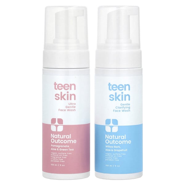 nlo94341_v_19.jpg TeenSkin, дуэт для умывания, очищающий гель для душа, 1 набор, 150 мл (5 унций) — Natural Outcome