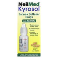 Kyrosol, капли для размягчения ушной серы, 15 мл (0,5 жидк. унции) и 2 мягких беруши — NeilMed