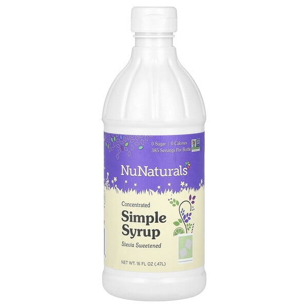 nns00623_v_45.jpg Сахарный сироп с экстрактом Стевии, 16 ж. унций (.47 л) — NuNaturals