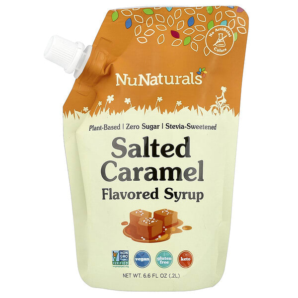nns00666_v_8.jpg NuStevia, Сироп со вкусом соленой карамели, 6,6 жидких унций (0,2 л) — NuNaturals