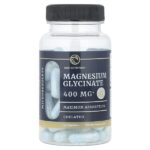 глицинат магния, максимальное усвоение, 60 капсул (200 мг в 1 капсуле) — Nobi Nutrition