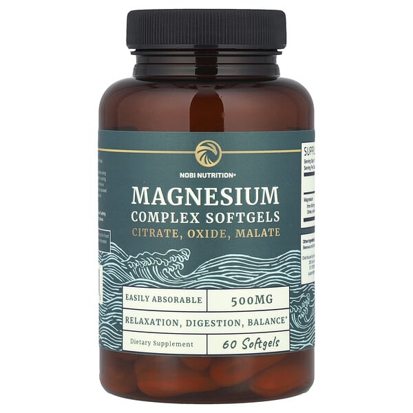 nob27462_v_8.jpg Комплекс магния, 500 мг, 60 мягких таблеток — Nobi Nutrition