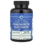 глицинат магния, максимальное усвоение, 240 капсул (250 мг в 1 капсуле) — Nobi Nutrition
