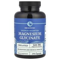 глицинат магния, максимальное усвоение, 240 капсул (250 мг в 1 капсуле) — Nobi Nutrition