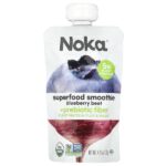 Noka, Смузи из суперфудов с пребиотической клетчаткой, черничная свекла, 120 г (4,22 унции)