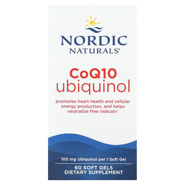 nor01500_v_63.jpg CoQ10 убихинол, 100 мг, 60 мягких таблеток — Nordic Naturals
