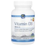 Витамин D3, апельсин, 25 мкг (1000 МЕ), 120 мягких таблеток — Nordic Naturals