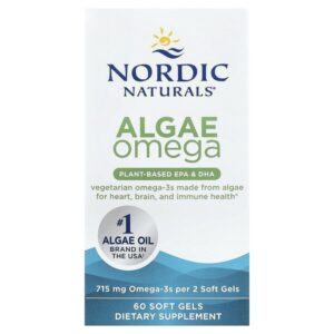 Algae Omega, 60 мягких таблеток (357,5 мг в мягком геле) — Nordic Naturals