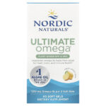 Ultimate Omega®, растительные ЭПК и ДГК, со вкусом лимона, 60 капсул (605 мг в 1 капсуле) — Nordic Naturals