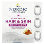 Zero Sugar Hair & Skin Gummy Chews, Strawberry Lemonade, 27 Gummy Chews — Nordic Naturals
